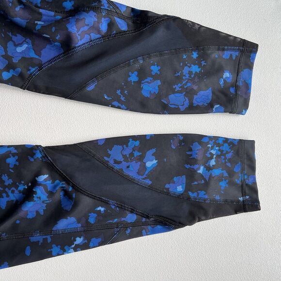 Lululemon Inspire Tight II Full-On Luxtreme Mesh Black Blue Size 6 Athletic Gym - Picture 6 of 6